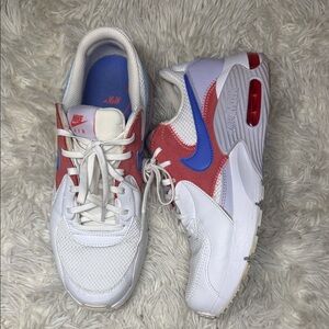 Nike Air Max Sneakers in White, Red, and Blue